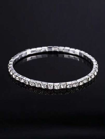 Pulsera con diseño de diamante de imitación