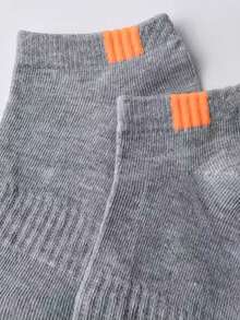 5 đôi tất cổ chân kẻ sọc, phụ kiện unisex - Xám - Xem 4