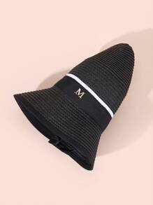 Nữ Thư & Kim Cương Giả Trang Trí Chống Nắng Cổ Nón Cho Du Lịch Ngoài Trời - màu đen - Xem 4