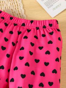 Bộ thời trang bé gái Nơ trước Hoạt hình Tim Dễ thương - Nhiều màu - Xem 5