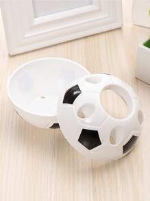 1pc Soccer Shaped Pen Holder - Black and White - View 5
