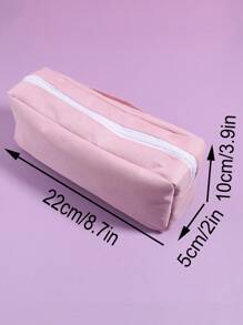 Túi bút chì trơn 1 cái - Hồng - Xem 3