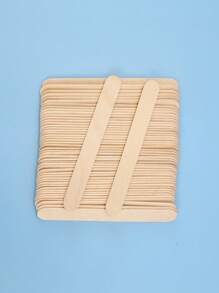 50 支木制蜡棒 - 适用于身体腿部面部和小中大尺寸眉毛脱毛涂抹器刮刀用于脱毛或木制工艺棒木蜡刮刀涂抹器，身体脱毛工艺棒涂抹器刮刀