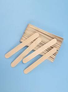 50 支木制蜡棒 - 适用于身体腿部面部和小中大尺寸眉毛脱毛涂抹器刮刀用于脱毛或木制工艺棒木蜡刮刀涂抹器，身体脱毛工艺棒涂抹器刮刀