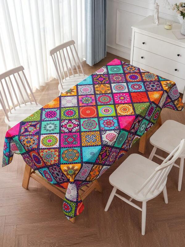 1 peça Toalha de mesa Impressão de mandala