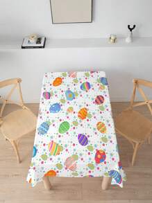 1pc Easter Floral Print Tablecloth - Multicolor - View 4