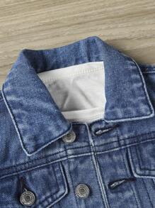 Bébé Garçon Veste En Jean Poche À Rabat (Sans T-Shirt)