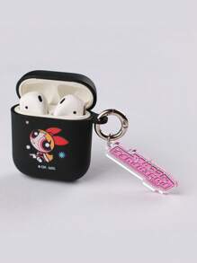 The Powerpuff Girls | ROMWE Cartoon Graphic Case Compatible With AirPods - Black - View 2
