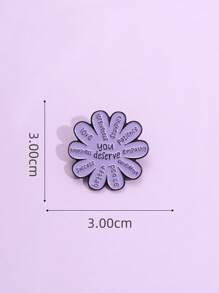 Flower Design Brooch Valentines - Multicolor - View 3