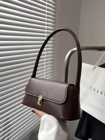 小法棍包素色推鎖翻蓋