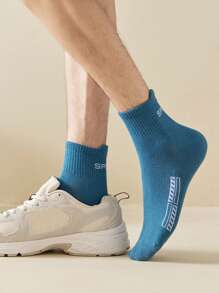 5 Paare Herren Crew Sport Socken mit Ohrlasche, Basketball Socken, für Fitnessstudio - Verschiedenfarbig - Übersicht 7