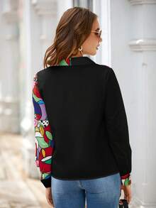 SHEIN Clasi Nút in hình học phía trước áo sơ mi - Nhiều màu - Xem 4