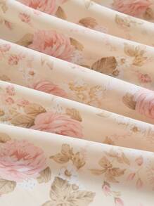 SHEIN MOD Đầm Plus Size Bất đối xứng Xù Dải chun Tách cao Hoa Tất cả trên in Boho - Nhiều màu - Xem 3