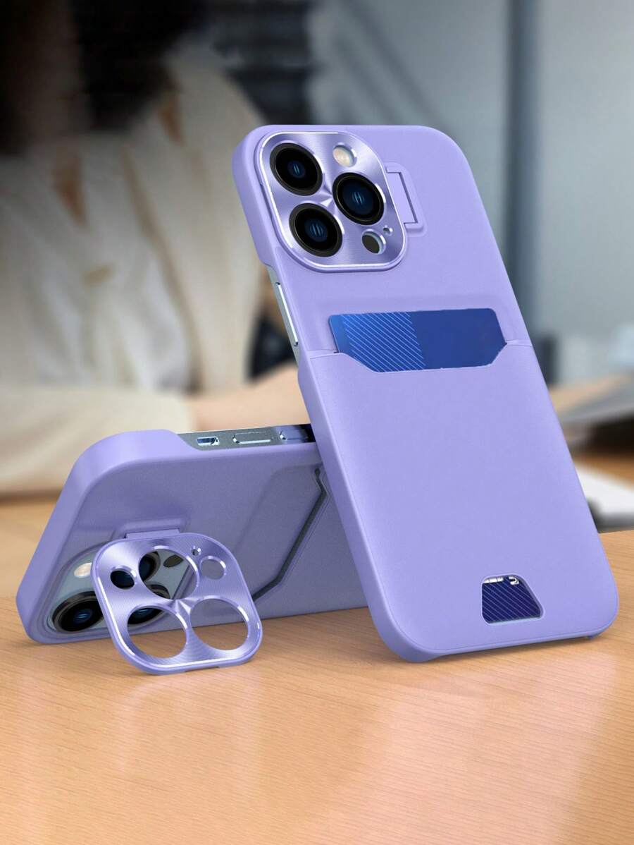 素色插卡槽手機殼