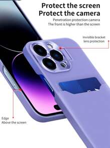 素色插卡槽手機殼