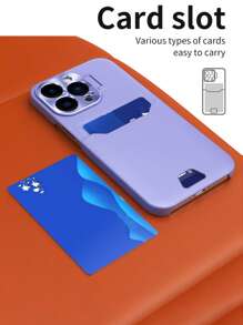 素色插卡槽手機殼