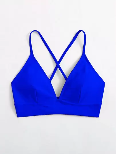 Swim Basics 後背十字交叉比基尼泳裝上衣