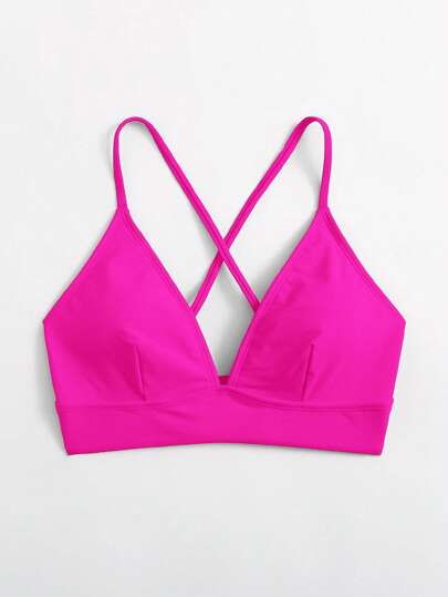 Swim Basics 後背十字交叉比基尼泳裝上衣