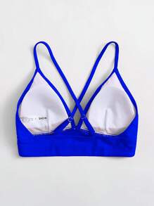 Swim Basics Damskie topy bikini z krzyżowaniem Prosty