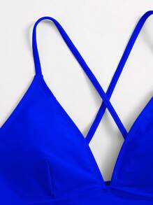 Swim Basics Damskie topy bikini z krzyżowaniem Prosty