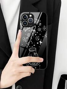 Bottle Pattern Glass Phone Case,International Version, Not The Domestic Version - Multicolor - View 1