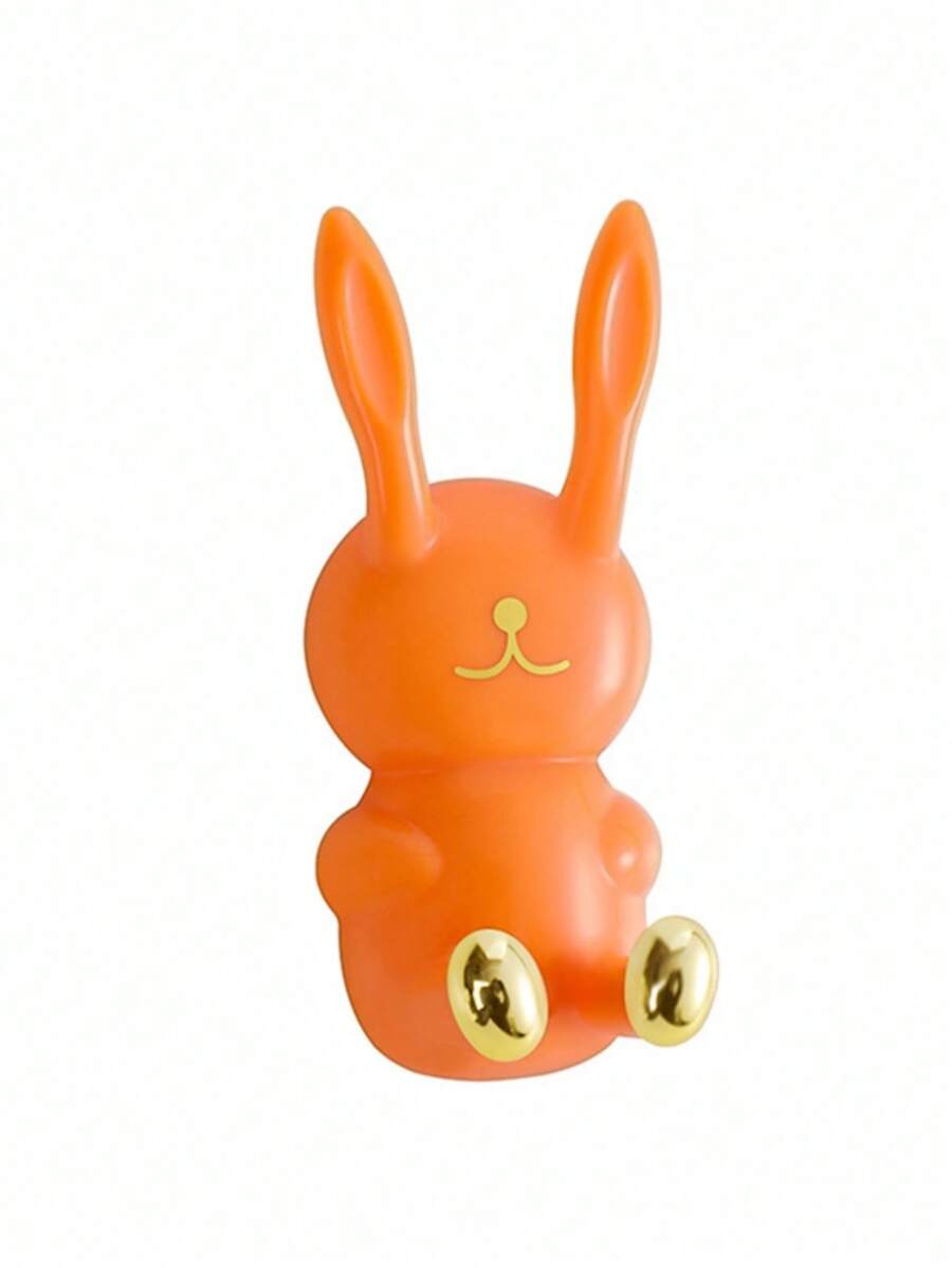 1 pieza Soporte para cepillo de dientes con dibujos animados en forma de conejo - Naranja - Ver 1