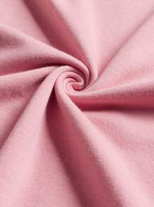 SHEIN EZwear 大码休闲简约蝴蝶印花圆领短袖 T 恤，大码女式夏季图案 T 恤 - 藕粉色 - 查看 6