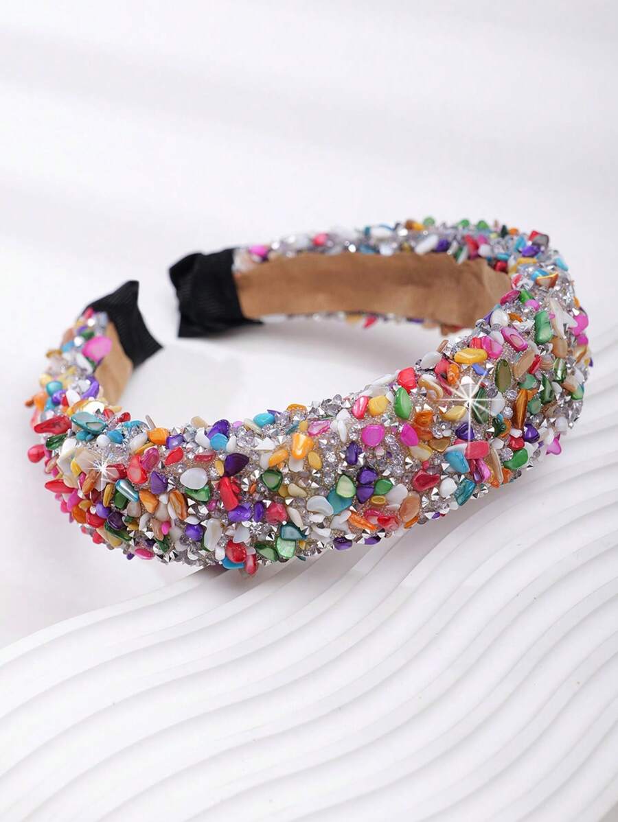 小女童水鑽裝飾髮箍 - 彩色 - 查看 1