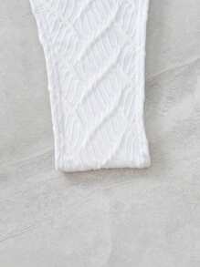 SHEIN Swim Conjunto de bikini simple para playa de verano - Blanco - Ver 7