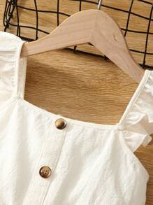 SHEIN Young Girl Ruffle Trim Cami Top & Skirt