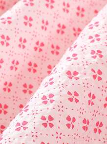 Girls Geo Graphic Frill Trim Top & Shorts