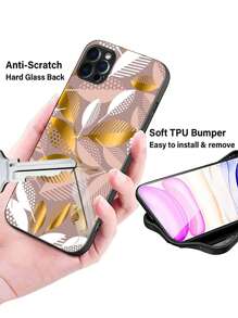 Capas de telefone padrão de folha - Ouro - Ver 4