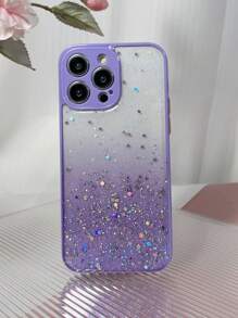 亮片装饰防摔手机壳，国际版，非国内版 - 紫色 - 查看 2
