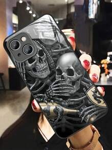 Ốp điện thoại hình bộ xương xấu xí ngộ nghĩnh dành cho nam và nữ, tương thích với iPhone 15/15Plus/15Pro/15Promax, phiên bản quốc tế, không phải phiên bản nội địa. - Nhiều màu - Xem 2