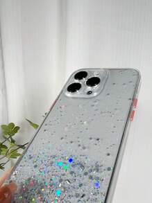 Sequin Decor Anti-Fall Phone Case - Clear - View 6