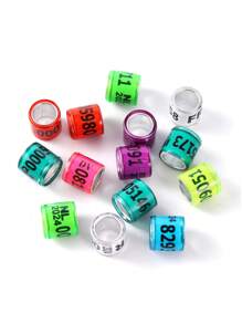 50pcs Plastic 2024 Pigeon Leg Ring, Durable & Labeled Bird Band For Bird Marking And Training - Multicolor - View 3