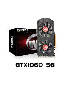 VEINEDA GTX 1060 5GB 顯示卡遊戲顯示卡，1506MHz，192 位，rtx1060 15GB GPU，適用於遊戲桌上型電腦 - 黑色 - 查看 1