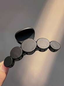3 piezas Garra de pelo con diseño redondo - Negro - Ver 3