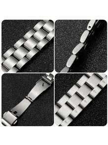1 Vòng tay liên kết bằng thép không gỉ Tương thích với dây đeo Apple Watch 6 7 8 SE 40mm 41mm 44mm 45mm 49mm Dây đeo mỏng cho nữ Tương thích với phụ kiện dây đeo đồng hồ thông minh Apple Watch 5 4 - Bạc - Xem 8