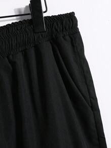 Manfinity RSRT 男士植物圖案襯衫和腰部抽繩長褲不帶T恤 - 彩色 - 查看 7