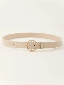 Thắt lưng khóa chữ kết cấu - Màu be - Xem 2