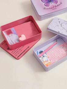 1pc Slogan Graphic Tin Box - Multicolor - View 6