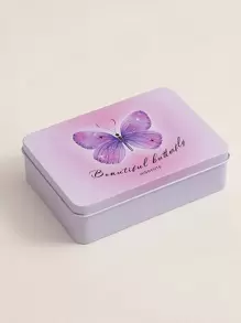 1入組蝴蝶樣式鐵盒 - 彩色 - 查看 1