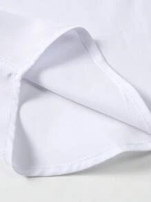 Manfinity Homme Men Contrast Collar Button Up Shirt - White - View 5