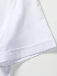 Manfinity Homme Men Contrast Collar Button Up Shirt - White - View 7
