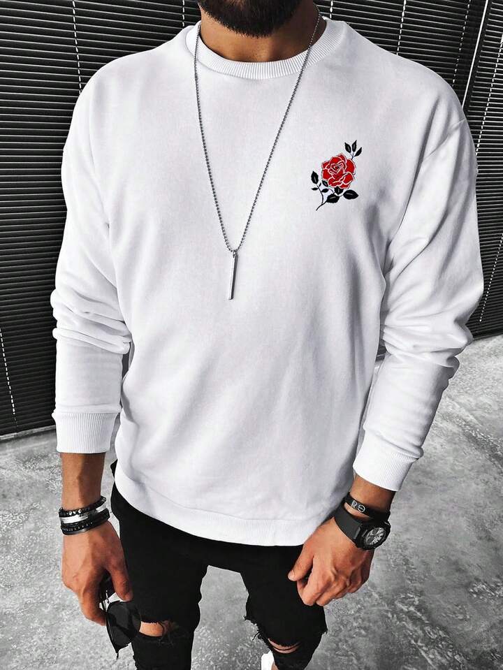 Men Floral Print Sweatshirt | SHEIN