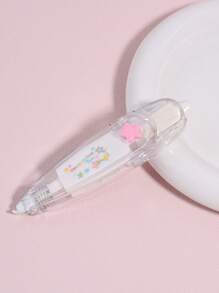 1入組星形圖案修正帶學生用簡易便攜式美白修正帶辦公室 - 粉色 - 查看 3