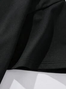 Manfinity EMRG Nam Lỏng lẻo phù hợp Thả vai Đồ họa Khẩu hiệu Áo thun - màu đen - Xem 3