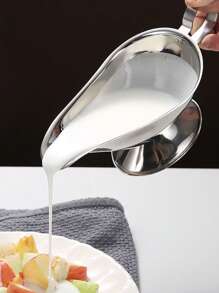 1 件不锈钢酱汁碟，简约纯色酱汁碟，适合家庭学校用品、圣诞节礼物 - 銀色 - 查看 6