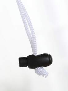 1pc Plain Laundry Bag, Minimalist Polyester Laundry Bag For Home - White - View 5